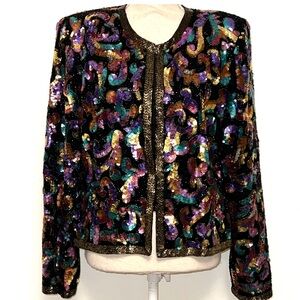 Laurence Kazar Vibrant Sequin Blazer